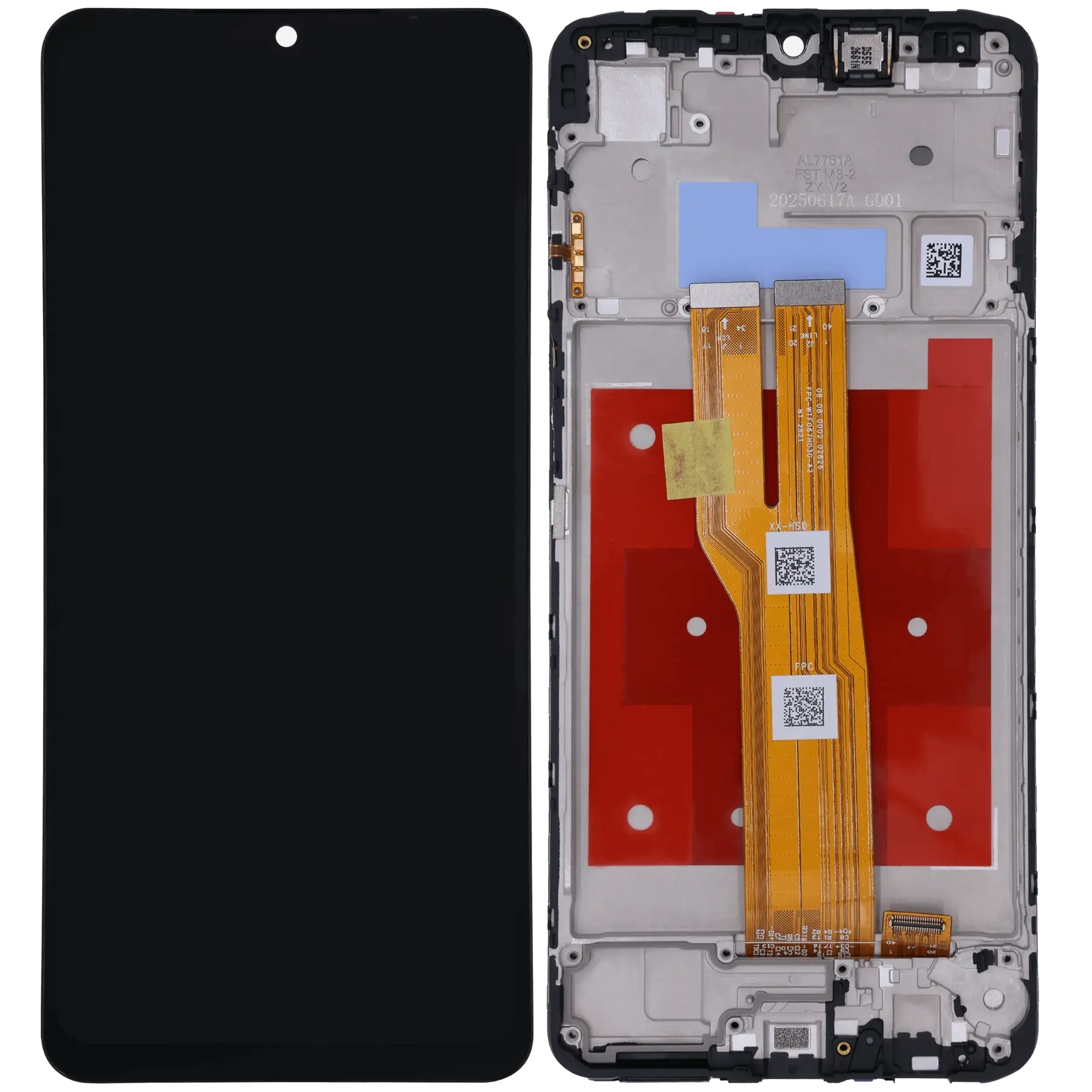 LCD Display mit Rahmen für Samsung Galaxy A07 4G (A075 / 2025) (Service Pack) – Bild 2