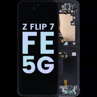 Inner OLED Display mit Rahmen für Samsung Galaxy Z Flip 7 FE 5G (Service Pack) (Black (Schwarz))