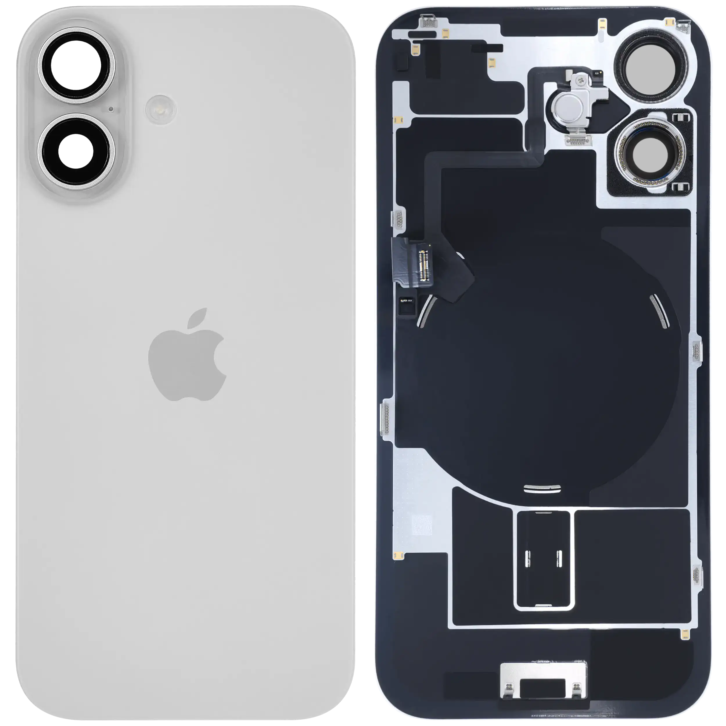 Rückglas mit MagSafe Magnet & NFC & Taschenlampen-Flexkabel für iPhone 17 (Original) (White (Weiß)) – Bild 2