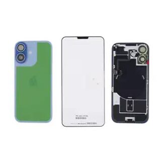 Rückglas mit MagSafe Magnet & NFC & Taschenlampen-Flexkabel für iPhone 17 (Original) (Mist Blue)