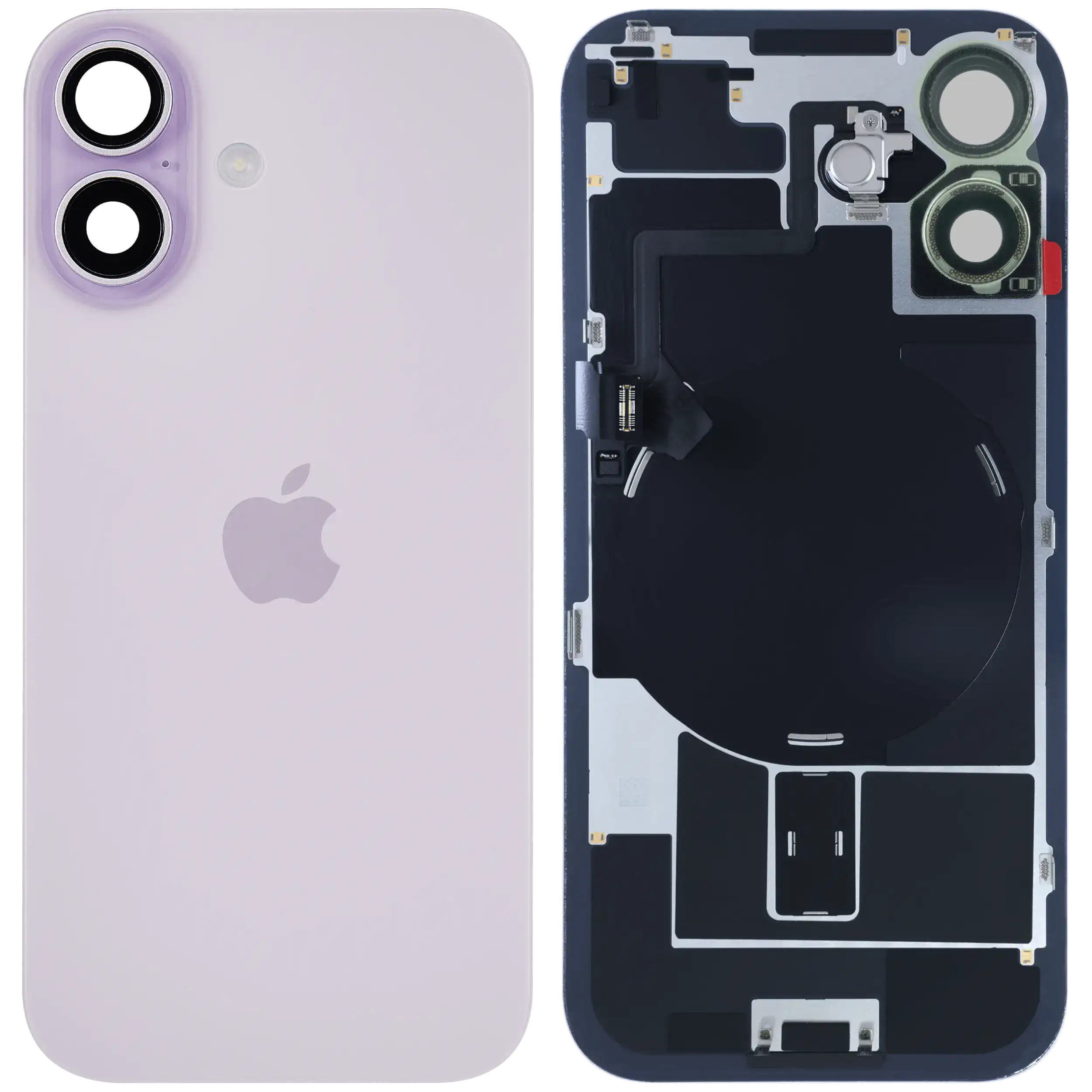 Rückglas mit MagSafe Magnet & NFC & Taschenlampen-Flexkabel für iPhone 17 (Original) (Lavender) – Bild 2
