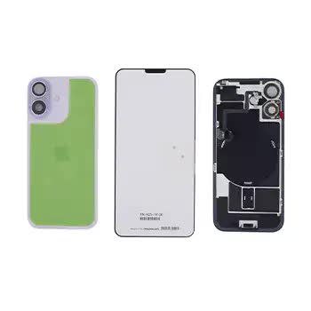 Rückglas mit MagSafe Magnet & NFC & Taschenlampen-Flexkabel für iPhone 17 (Original) (Lavender)