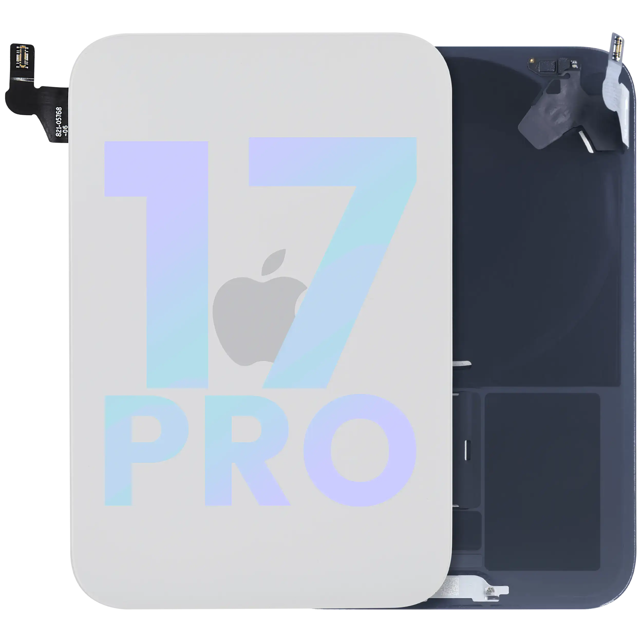 Rückglas mit MagSafe Magnet & NFC & Taschenlampen-Flexkabel für iPhone 17 Pro (Original) (Silver (Silber)) – Bild 3