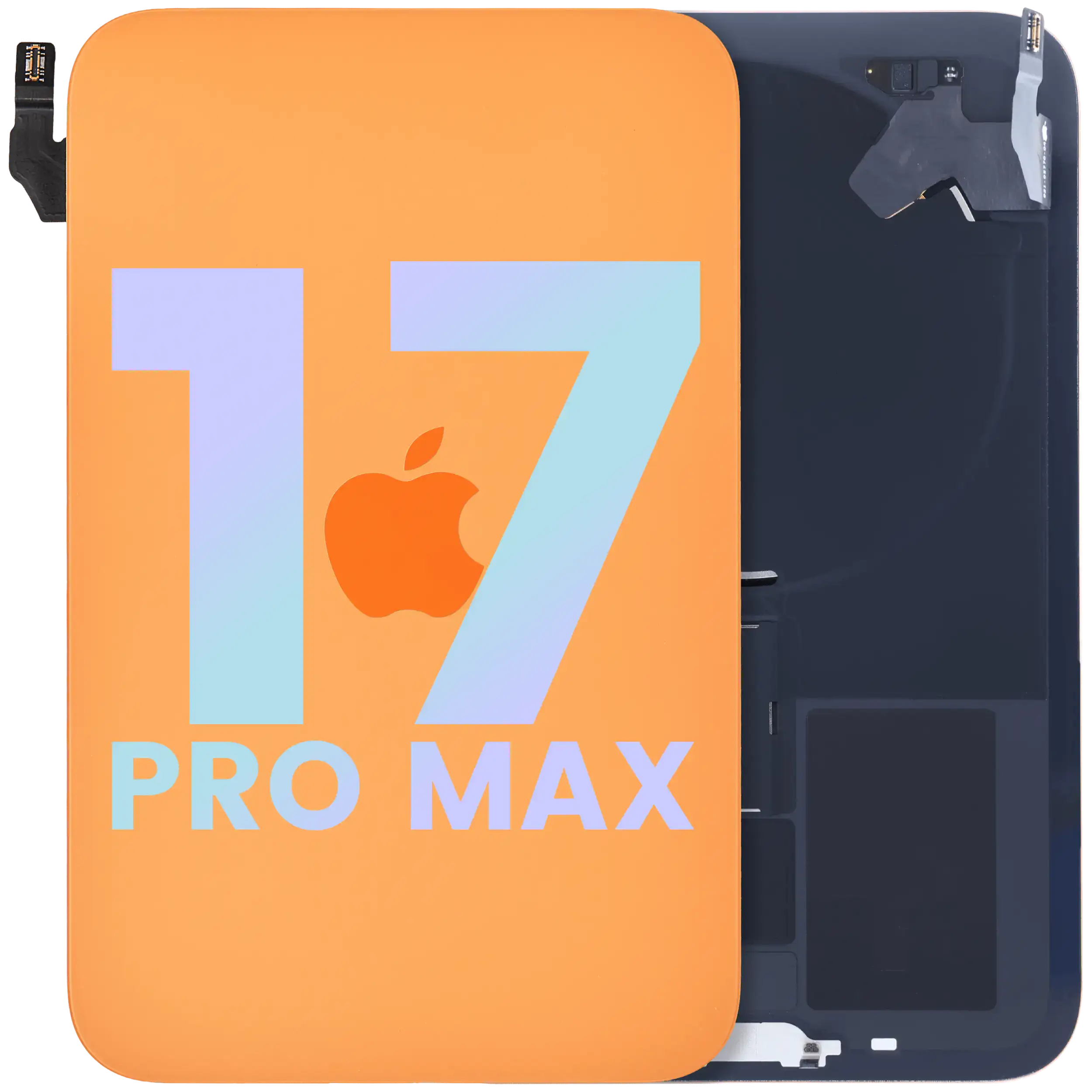 Rückglas mit MagSafe Magnet & NFC & Taschenlampen-Flexkabel für iPhone 17 Pro Max (Original) (Cosmic Orange) – Bild 3