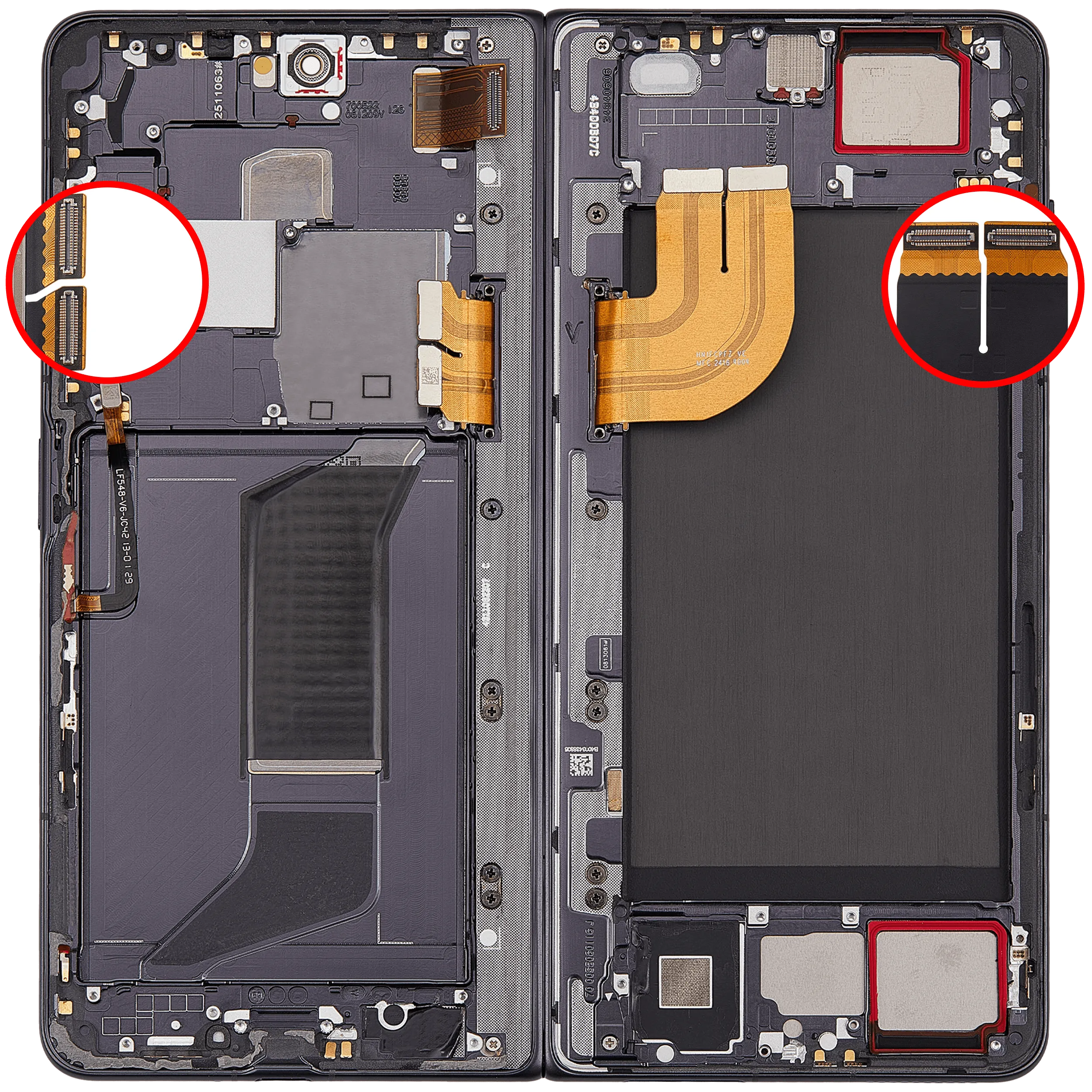 Inner OLED Display mit Rahmen für Honor Magic V3 (professionell aufgearbeitet) (Velvet Black) – Bild 4