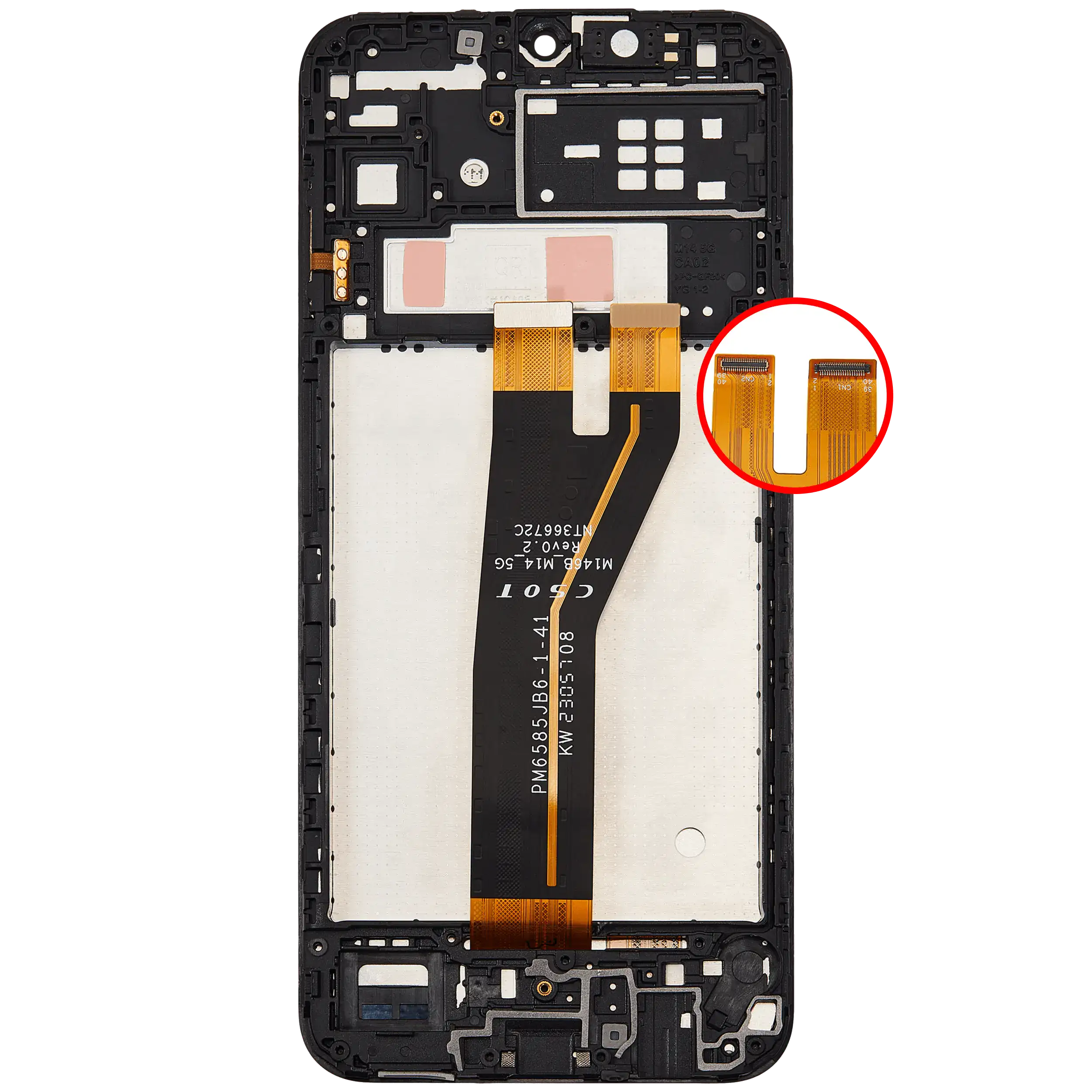 LCD Display mit Rahmen für Samsung Galaxy M14 (M146 / 2023) (professionell aufgearbeitet) – Bild 4