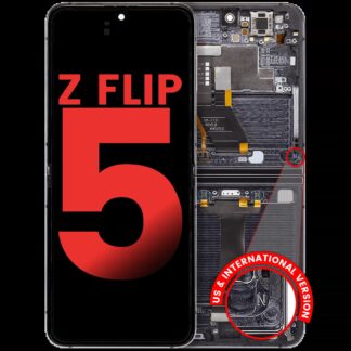 Inner OLED Display mit Rahmen für Samsung Galaxy Z Flip 5 5G (F731) (US & International) (Aftermarket Plus) (Graphite)