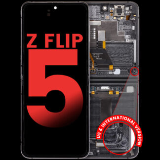 Inner OLED Display mit Rahmen für Samsung Galaxy Z Flip 5 5G (F731) (US & International) (Aftermarket Plus) (Gray (Grau))