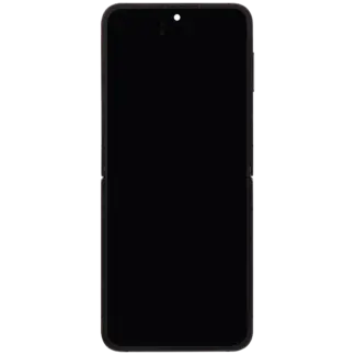Inner OLED Display mit Rahmen für Samsung Galaxy Z Flip 6 5G (F741) (US & International) (Aftermarket Plus) (Black (Schwarz))