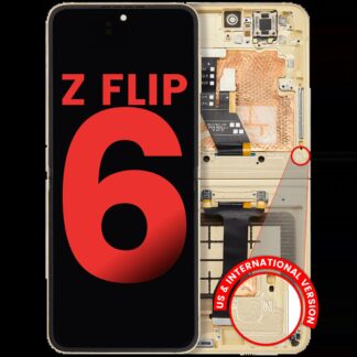 Inner OLED Display mit Rahmen für Samsung Galaxy Z Flip 6 5G (F741) (US & International) (Aftermarket Plus) (Yellow)