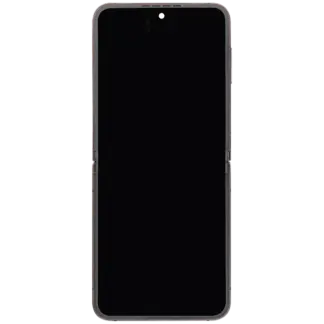 Inner OLED Display mit Rahmen für Samsung Galaxy Z Flip 6 5G (F741) (US & International) (Aftermarket Plus) (Silver Shadow)