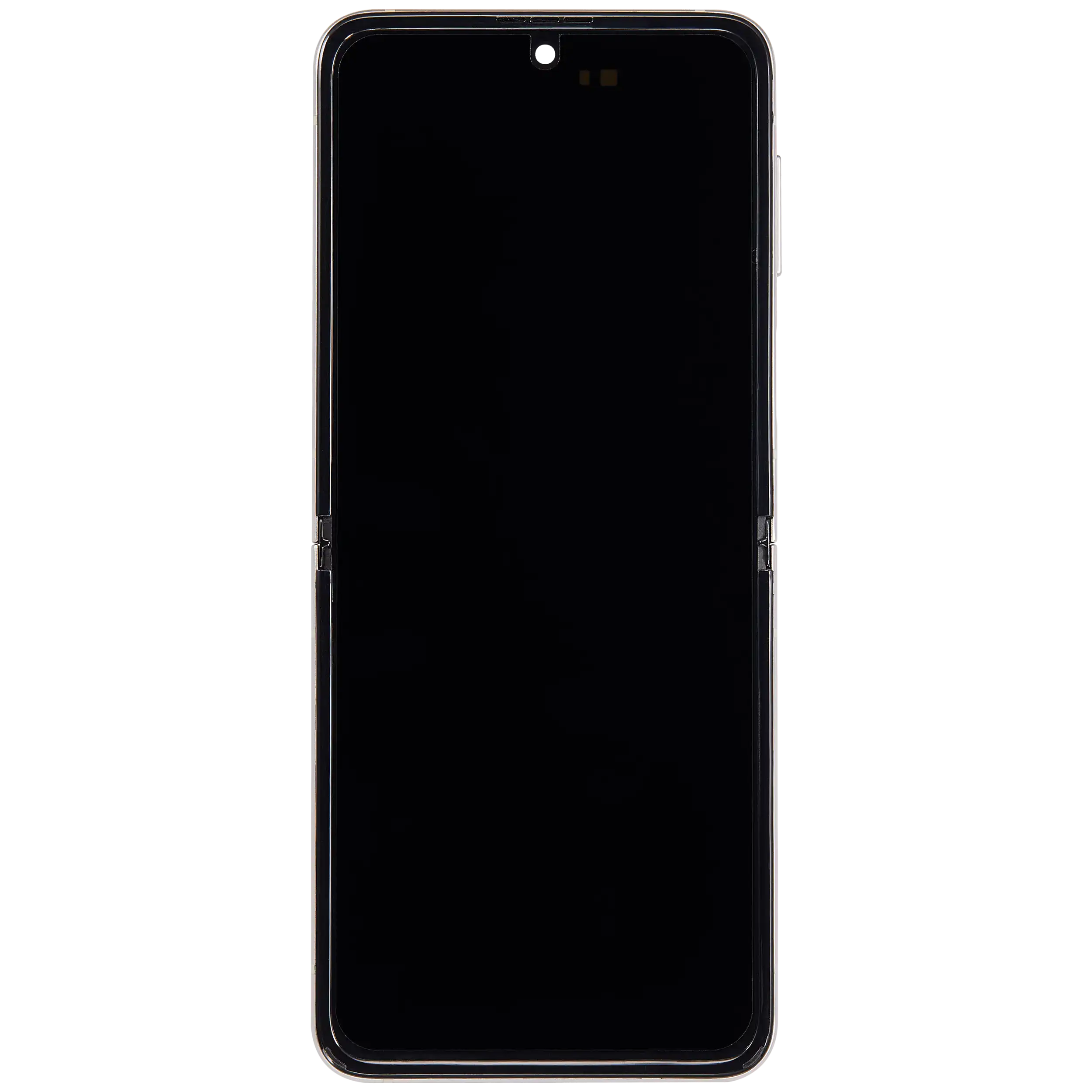 Inner OLED Display mit Rahmen für Samsung Galaxy Z Flip 3 5G (F711) (US & International) (Aftermarket Plus) (Cream) – Bild 3