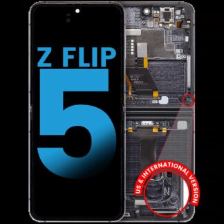 Inner OLED Display mit Rahmen für Samsung Galaxy Z Flip 5 5G (F731) (US & International) (Aftermarket) (Graphite)