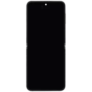 Inner OLED Display mit Rahmen für Samsung Galaxy Z Flip 6 5G (F741) (US & International) (Aftermarket) (Silver Shadow)