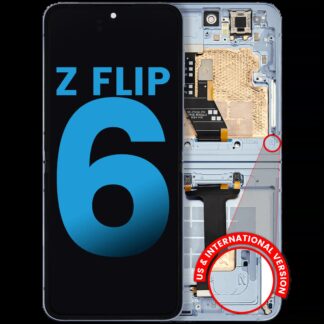 Inner OLED Display mit Rahmen für Samsung Galaxy Z Flip 6 5G (F741) (US & International) (Aftermarket) (Blue (Blau))