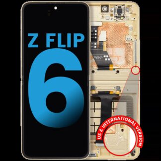 Inner OLED Display mit Rahmen für Samsung Galaxy Z Flip 6 5G (F741) (US & International) (Aftermarket) (Yellow)
