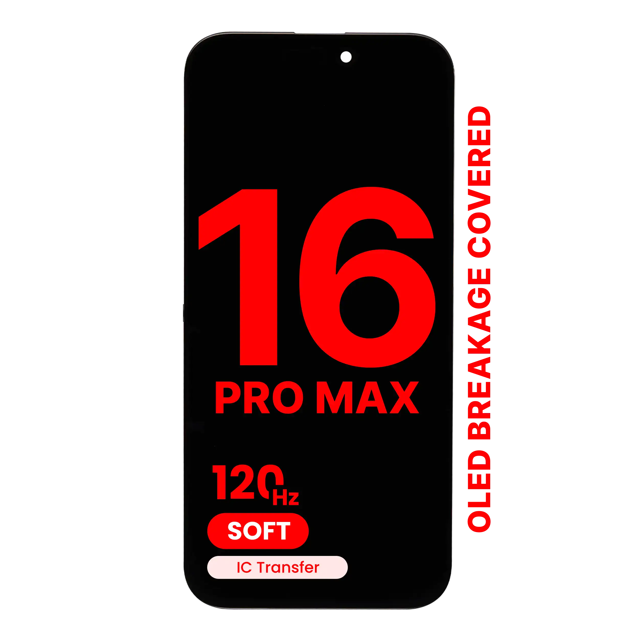 OLED Display für iPhone 16 Pro Max mit Light Sensor Flexkabel (ausgebautes Originalteil: Grade A) – Bild 5