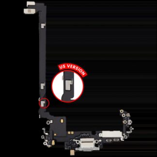 Ladebuchse Flexkabel für iPhone 17 Pro Max (Premium)(US-Version)(Silver (Silber))