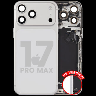 Rückgehäuse mit Ladebuchsen-Flex und Kleinteilen für iPhone 17 Pro Max (US-Version) (ausgebautes Originalteil: Grade A) (Silver (Silber))