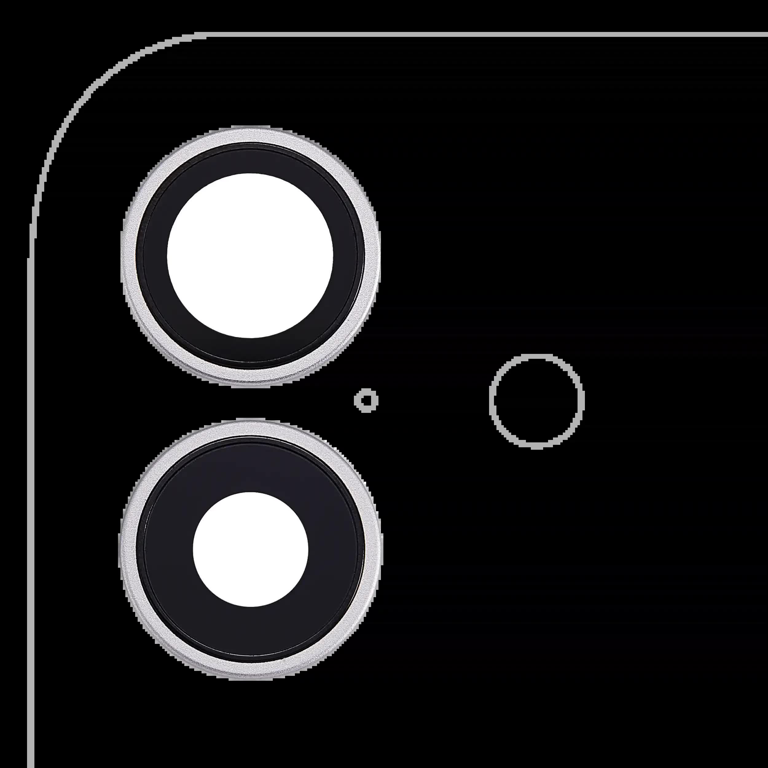 Rückkamera-Glas mit Halterung und Blende für iPhone 17 (Premium) (White (Weiß))
