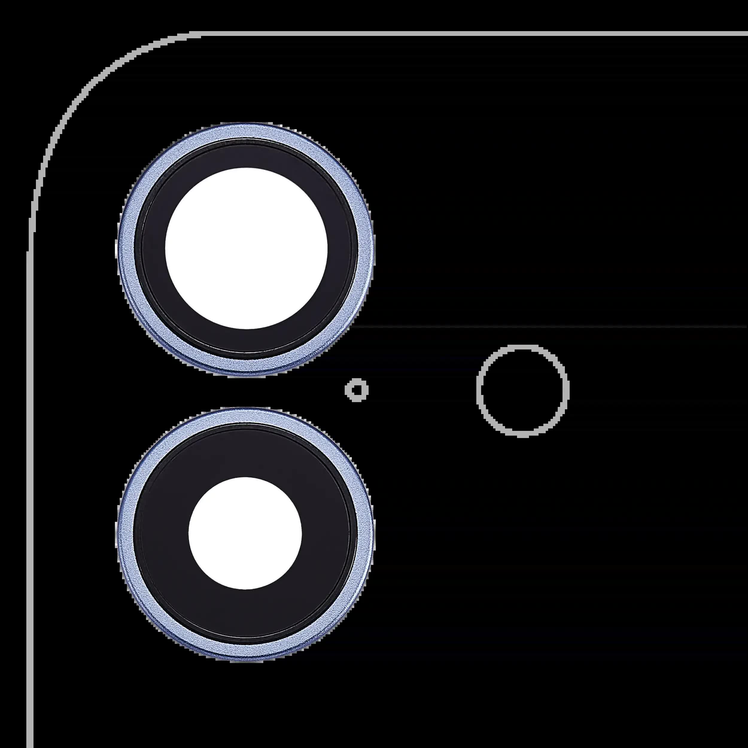 Rückkamera-Glas mit Halterung und Blende für iPhone 17 (Premium) (Mist Blue)