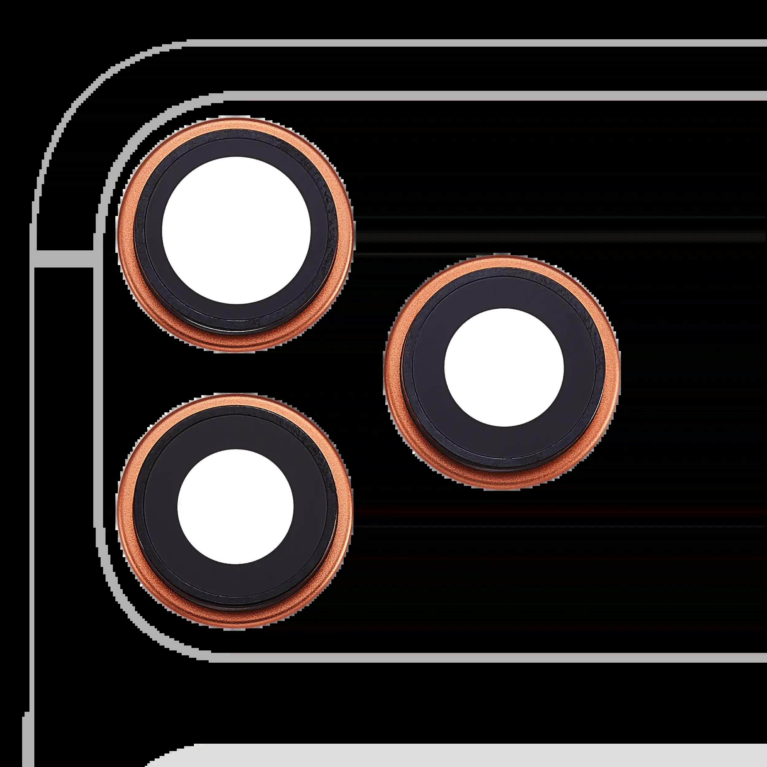 Rückkamera-Glas mit Halterung und Blende für iPhone 17 Pro/ 17 Pro Max (Premium) (Cosmic Orange)