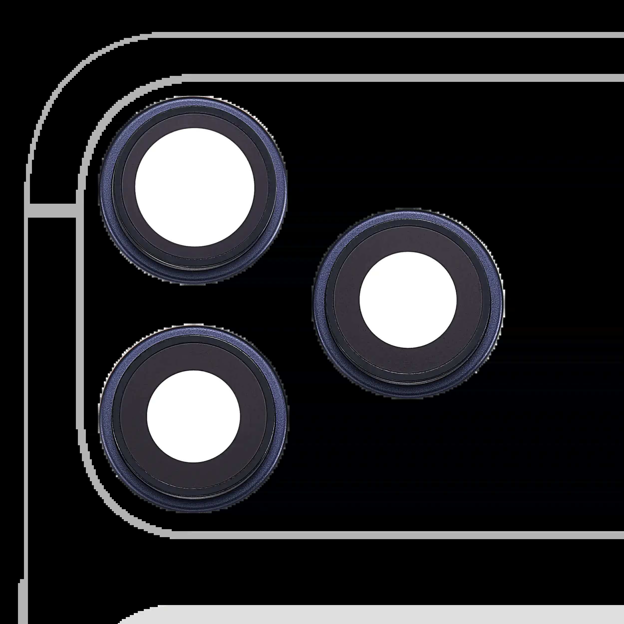 Rückkamera-Glas mit Halterung und Blende für iPhone 17 Pro/ 17 Pro Max (Premium) (Deep Blue)