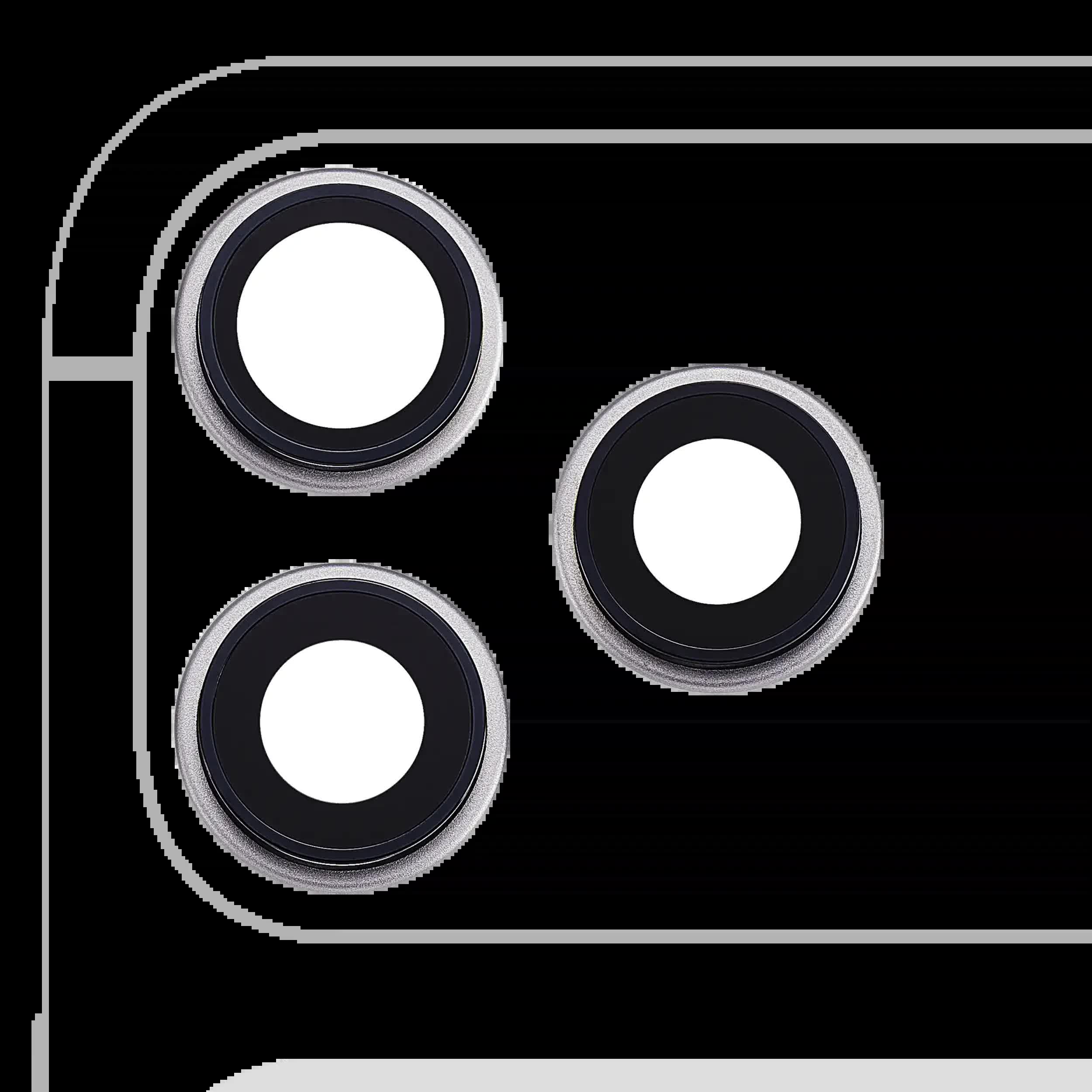 Rückkamera-Glas mit Halterung und Blende für iPhone 17 Pro/ 17 Pro Max (Premium) (Silver (Silber))