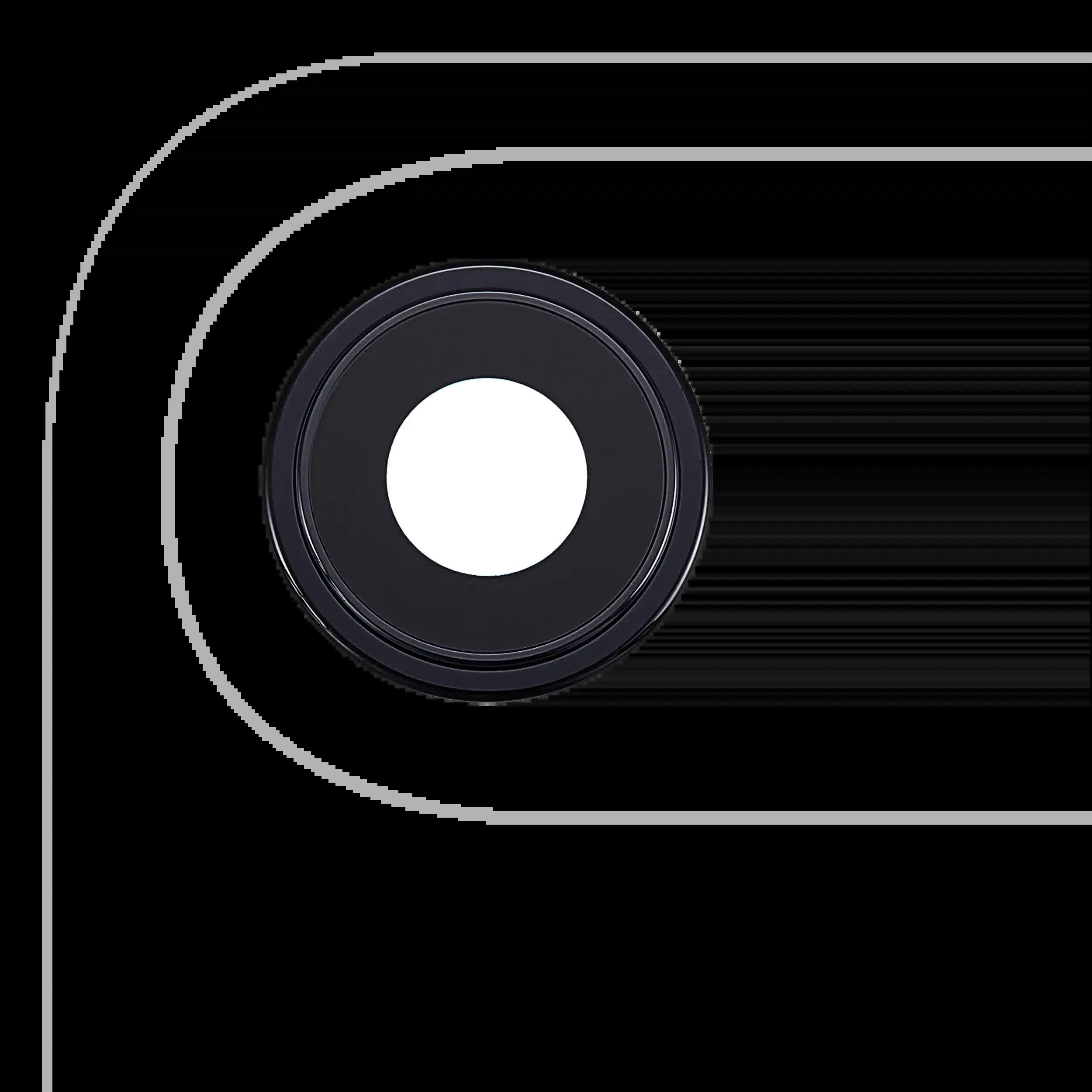 Rückkamera-Glas mit Halterung und Blende für iphone Air (Premium) (Space Black)