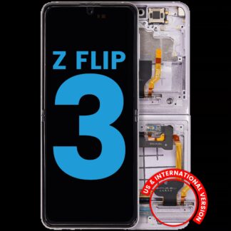 Inner OLED Display mit Rahmen für Samsung Galaxy Z Flip 3 5G (F711) (US & International) (Aftermarket) (Lavender)
