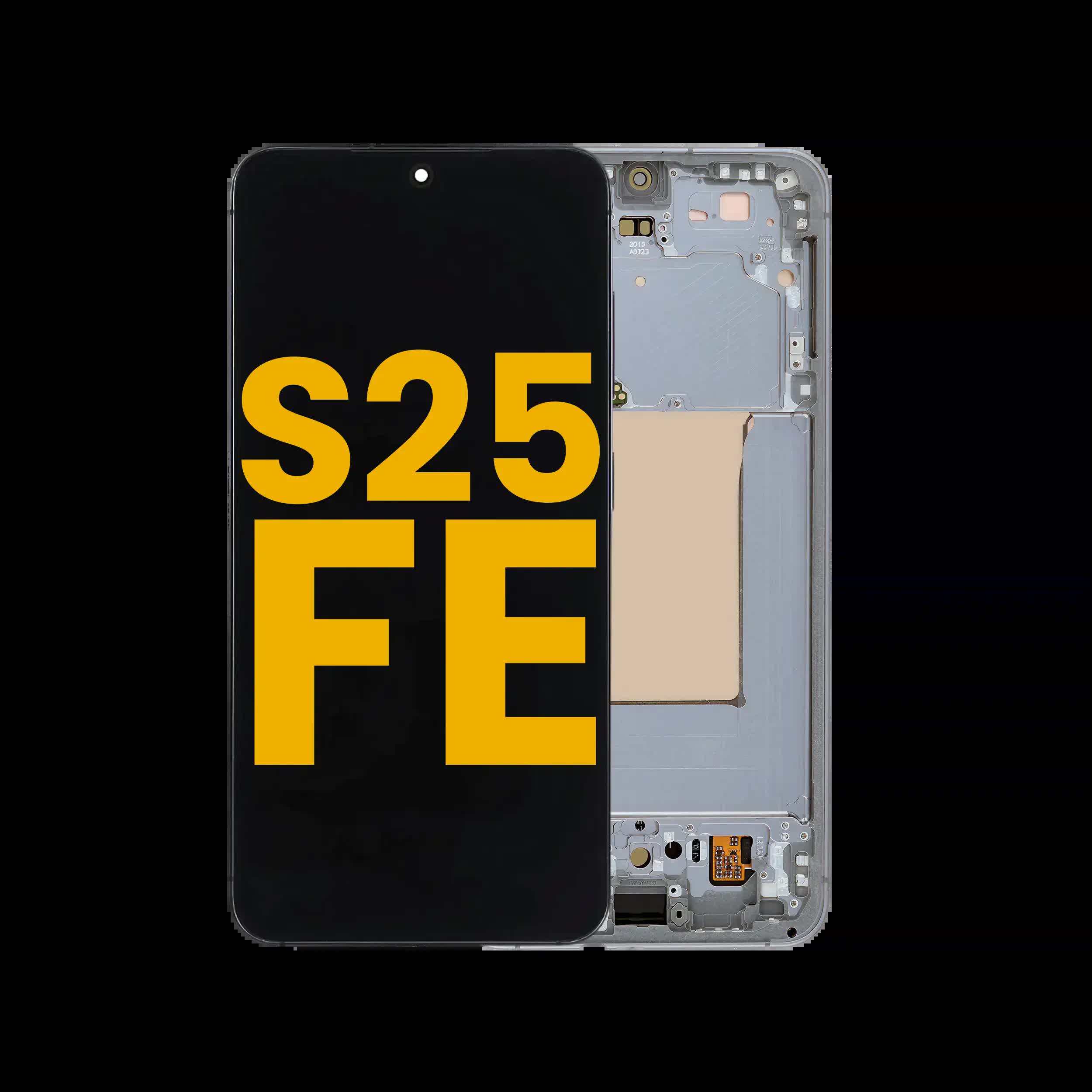 OLED Display mit Rahmen für Samsung Galaxy S25 FE 5G (US & International Version) (professionell aufgearbeitet) (Jetblack)