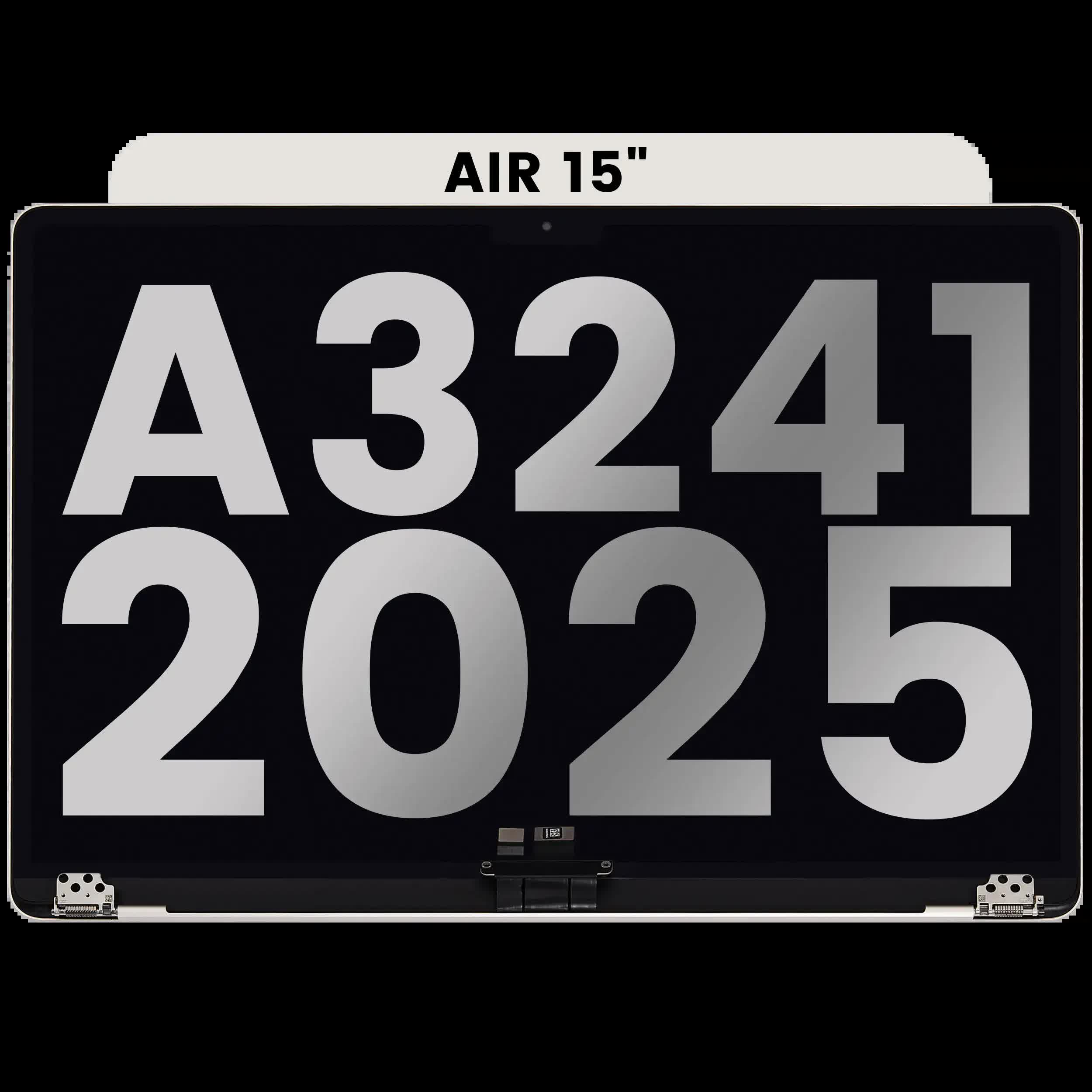 komplette LCD-Displayeinheit für MacBook Air 15" (A3241 / Early 2025) (vormontiert Lid Angle Sensor Kabel) (ausgebautes Originalteil: Grade A) (Starlight)
