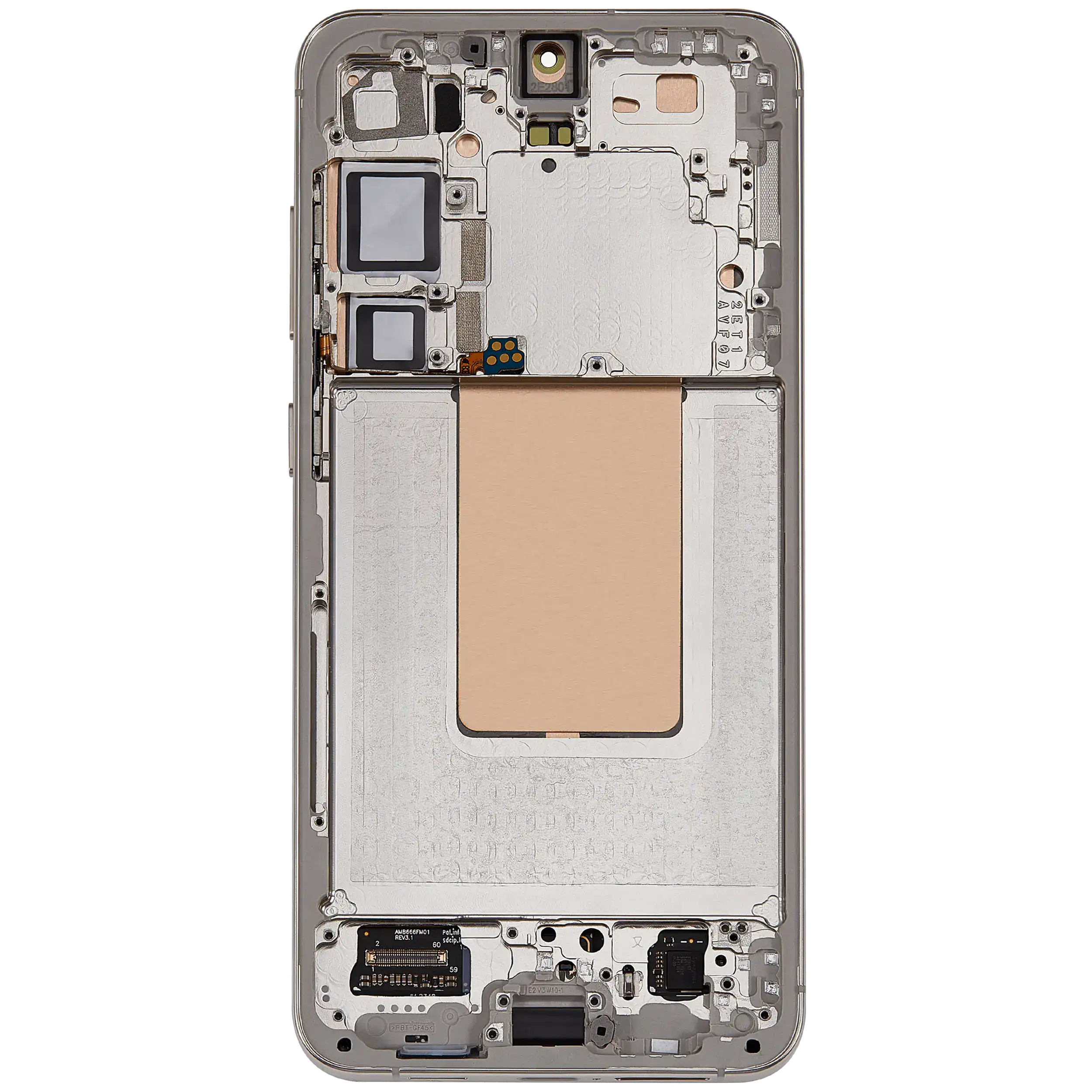 OLED Display mit Rahmen für Samsung Galaxy S24 Plus 5G (US & International Version) (Aftermarket Plus) (Amber Yellow) – Bild 4