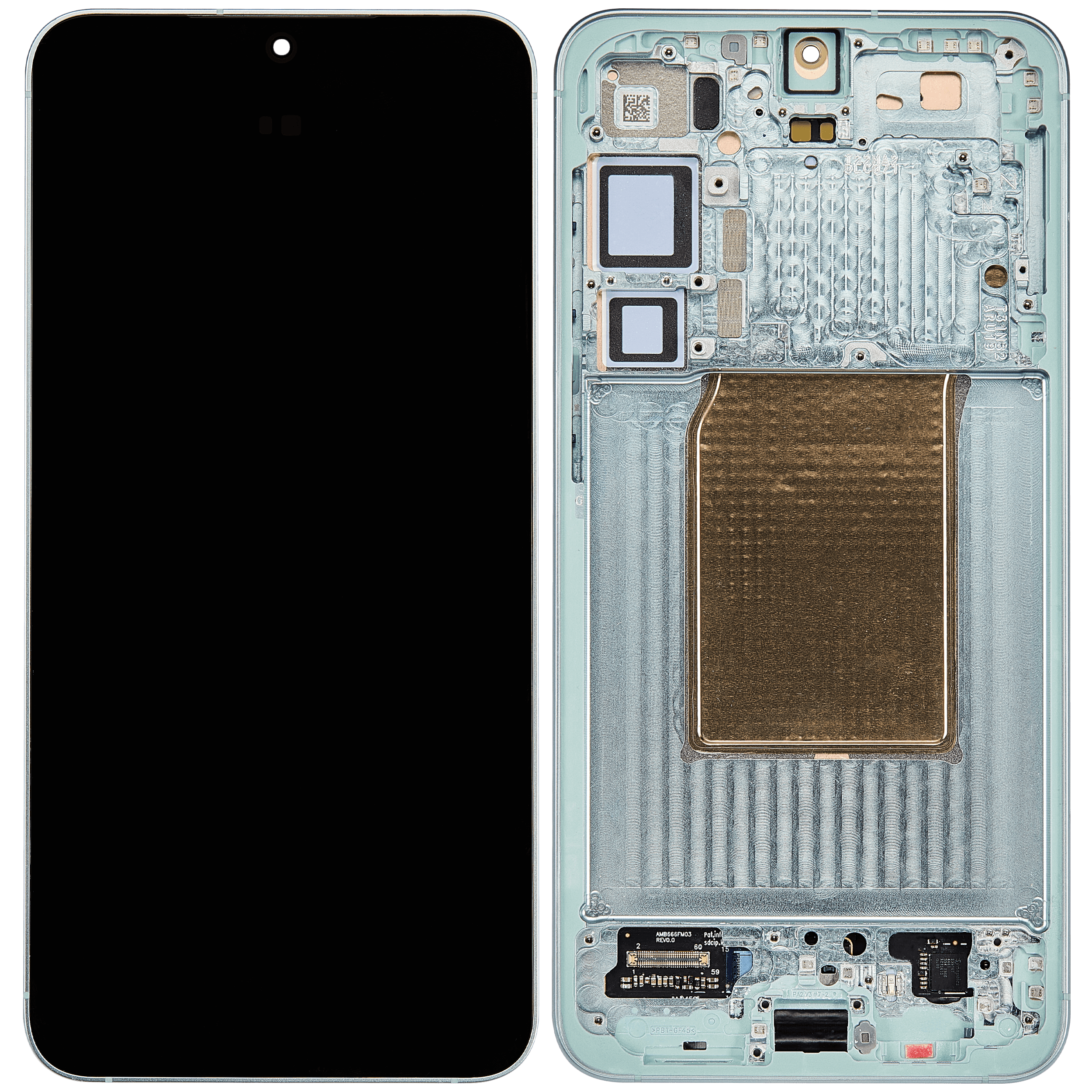 OLED Display mit Rahmen für Samsung Galaxy S25 Plus 5G (US & International Version) (Aftermarket Plus) (Mint) – Bild 2