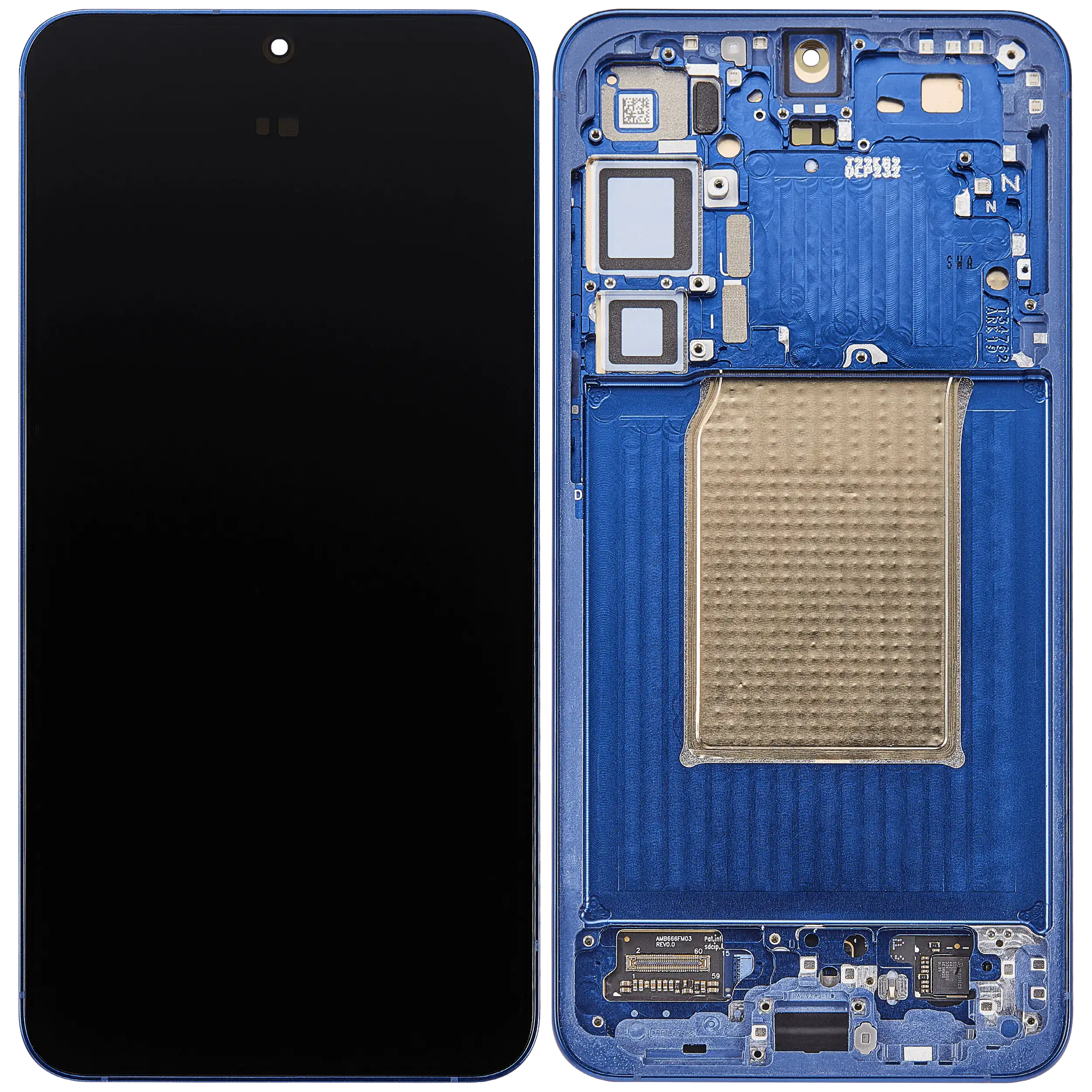OLED Display mit Rahmen für Samsung Galaxy S25 Plus 5G (US & International Version) (Aftermarket Plus) (Navy) – Bild 2