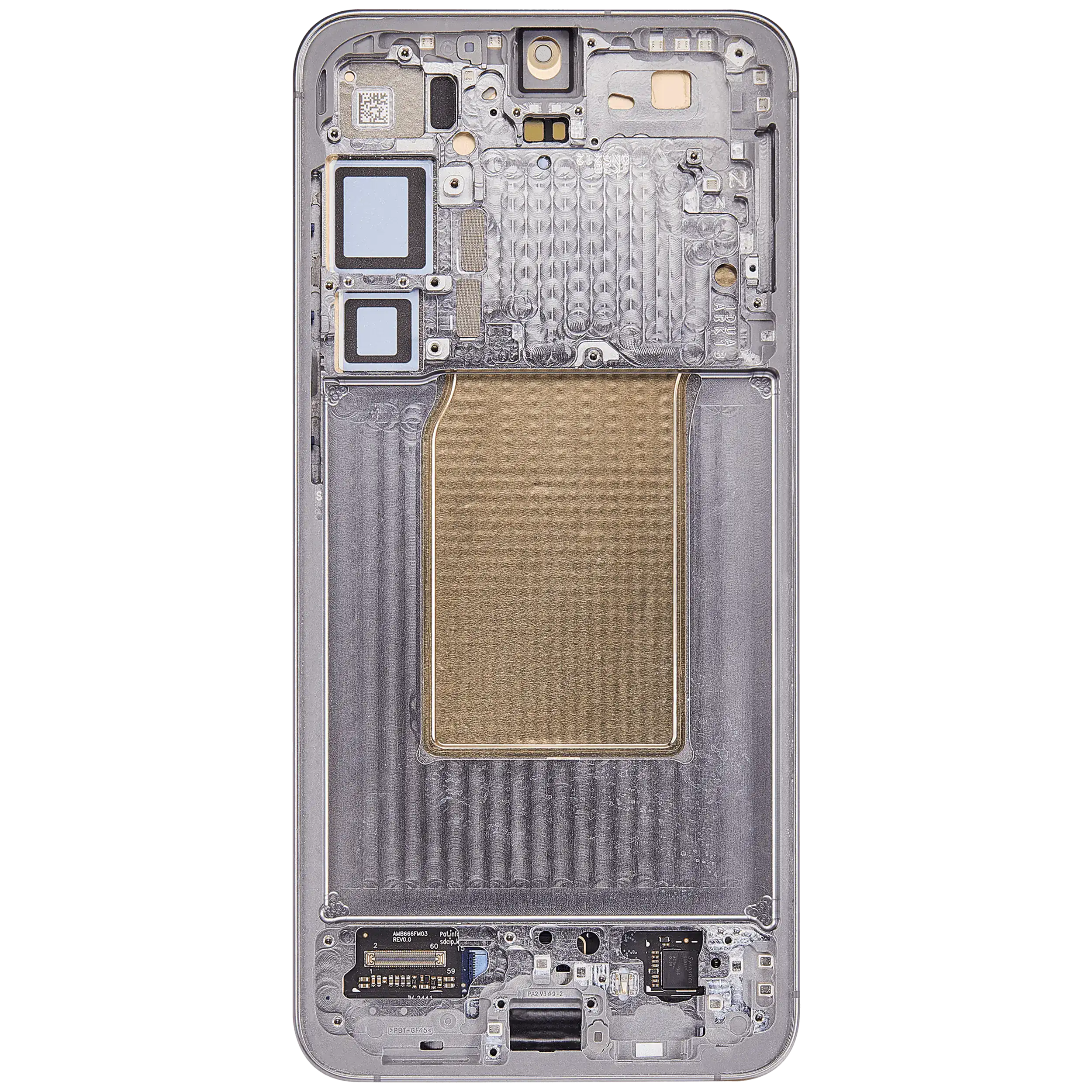OLED Display mit Rahmen für Samsung Galaxy S25 Plus 5G (US & International Version) (Aftermarket Plus) (Silver Shadow) – Bild 4