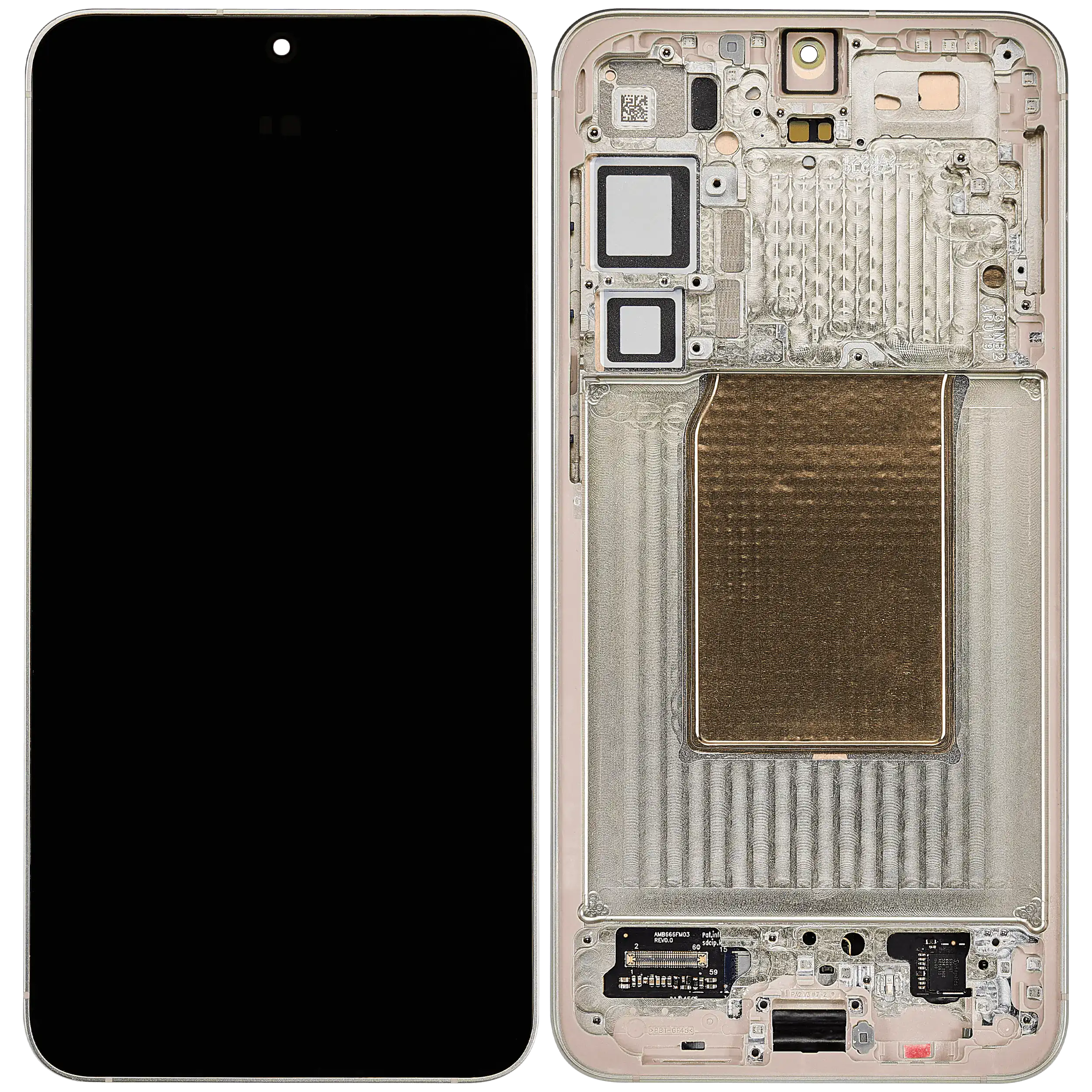 OLED Display mit Rahmen für Samsung Galaxy S25 Plus 5G (US & International Version) (Aftermarket Plus) (Pink Gold) – Bild 2