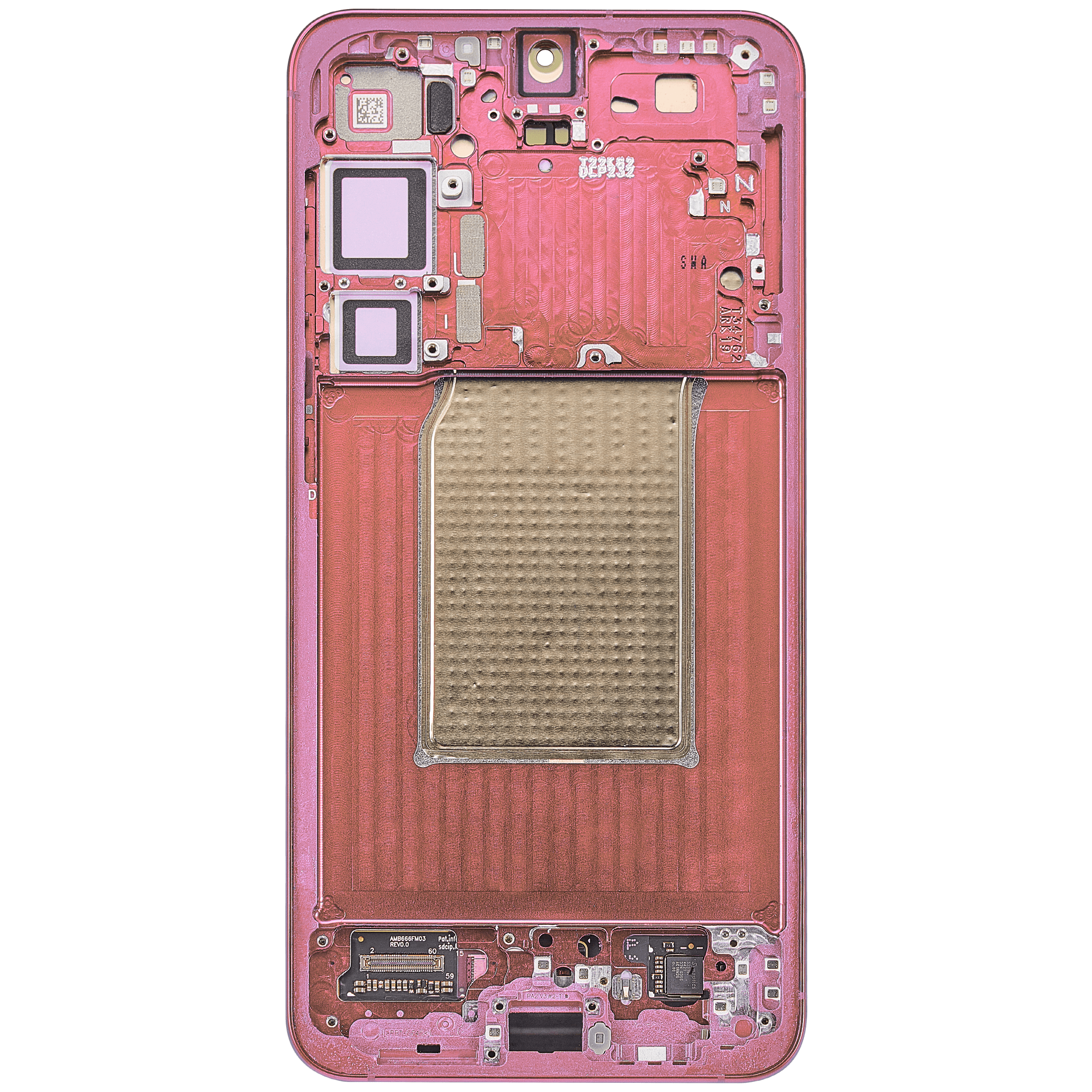OLED Display mit Rahmen für Samsung Galaxy S25 Plus 5G (US & International Version) (Aftermarket Plus) (Coral Red) – Bild 4