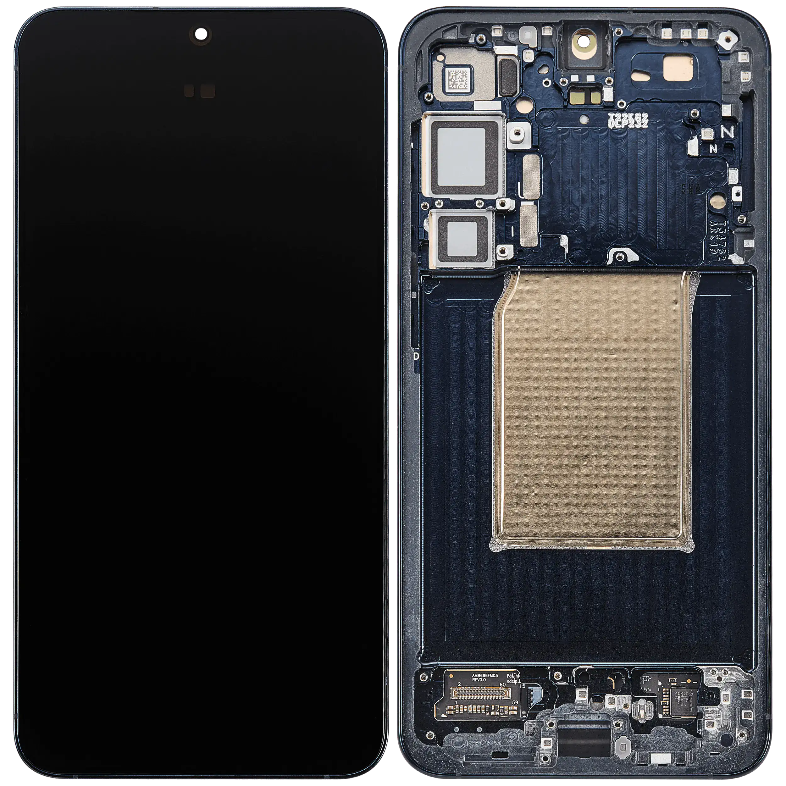 OLED Display mit Rahmen für Samsung Galaxy S25 Plus 5G (US & International Version) (Aftermarket Plus) (Blue Black) – Bild 2