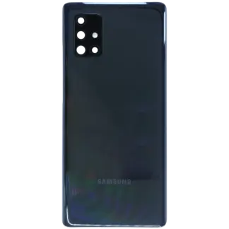 Rückdeckelglas mit Kameraglas für Samsung Galaxy A71 5G (A716V / 2020) (Service Pack) (Prism Cube Black)