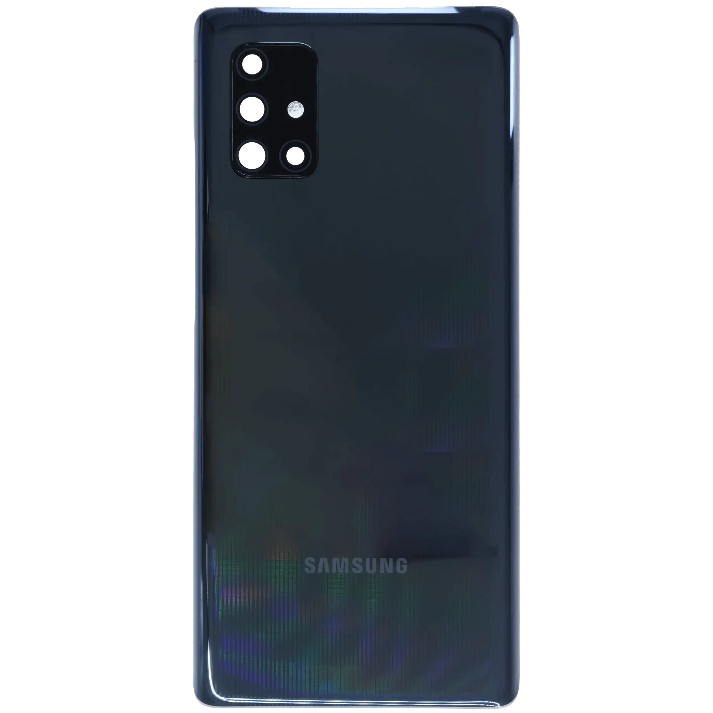 Rückdeckelglas mit Kameraglas für Samsung Galaxy A71 5G (A716V / 2020) (Service Pack) (Prism Cube Black) – Bild 3