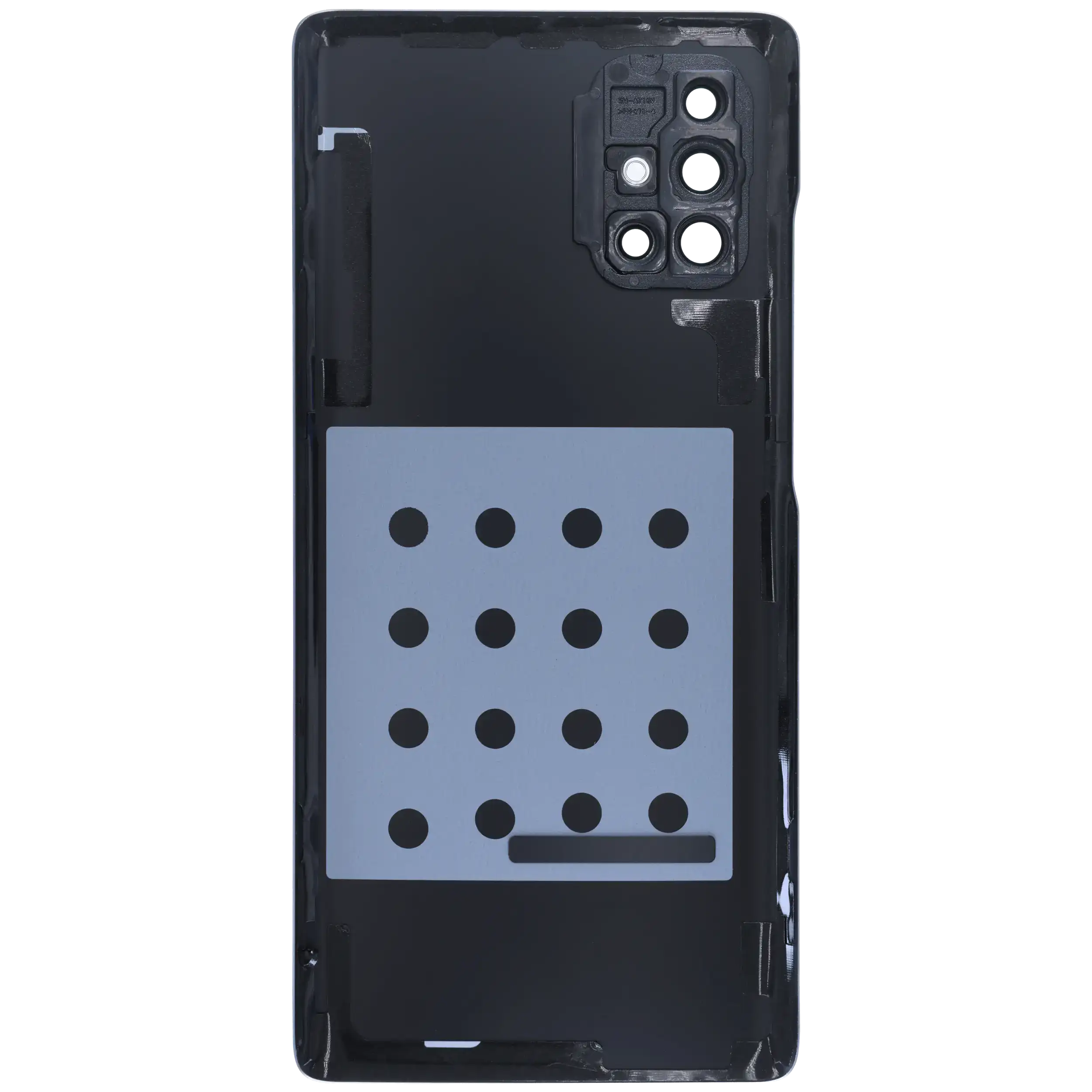 Rückdeckelglas mit Kameraglas für Samsung Galaxy A71 5G (A716V / 2020) (Service Pack) (Prism Cube Black) – Bild 4