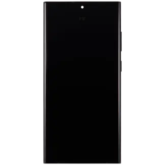OLED Display mit Rahmen für Samsung Galaxy S23 Ultra (US & International) (Aftermarket Pro) (120Hz) (Graphite)