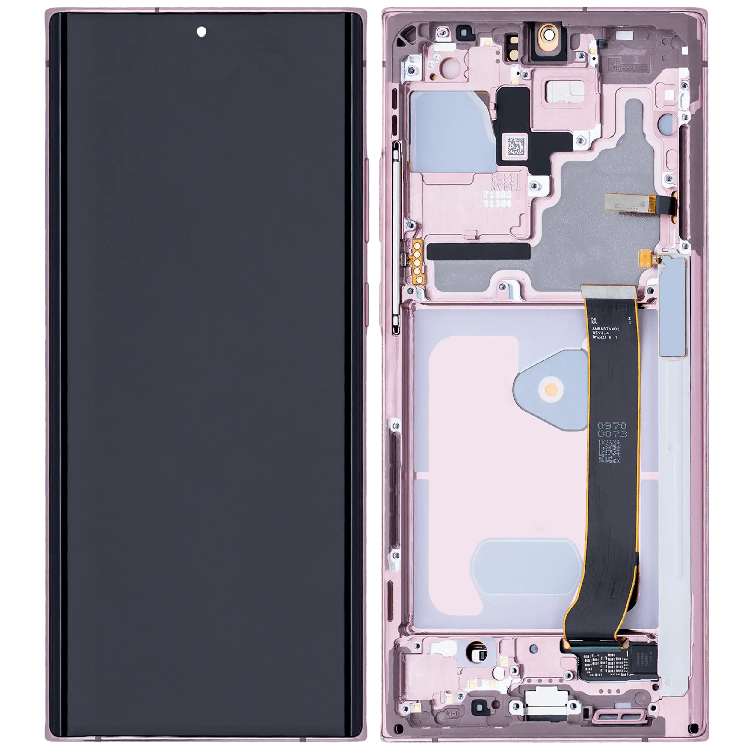 OLED Display mit Rahmen für Samsung Galaxy Note 20 Ultra 5G (Aftermarket Pro) (120Hz) (Mystic Bronze) – Bild 2