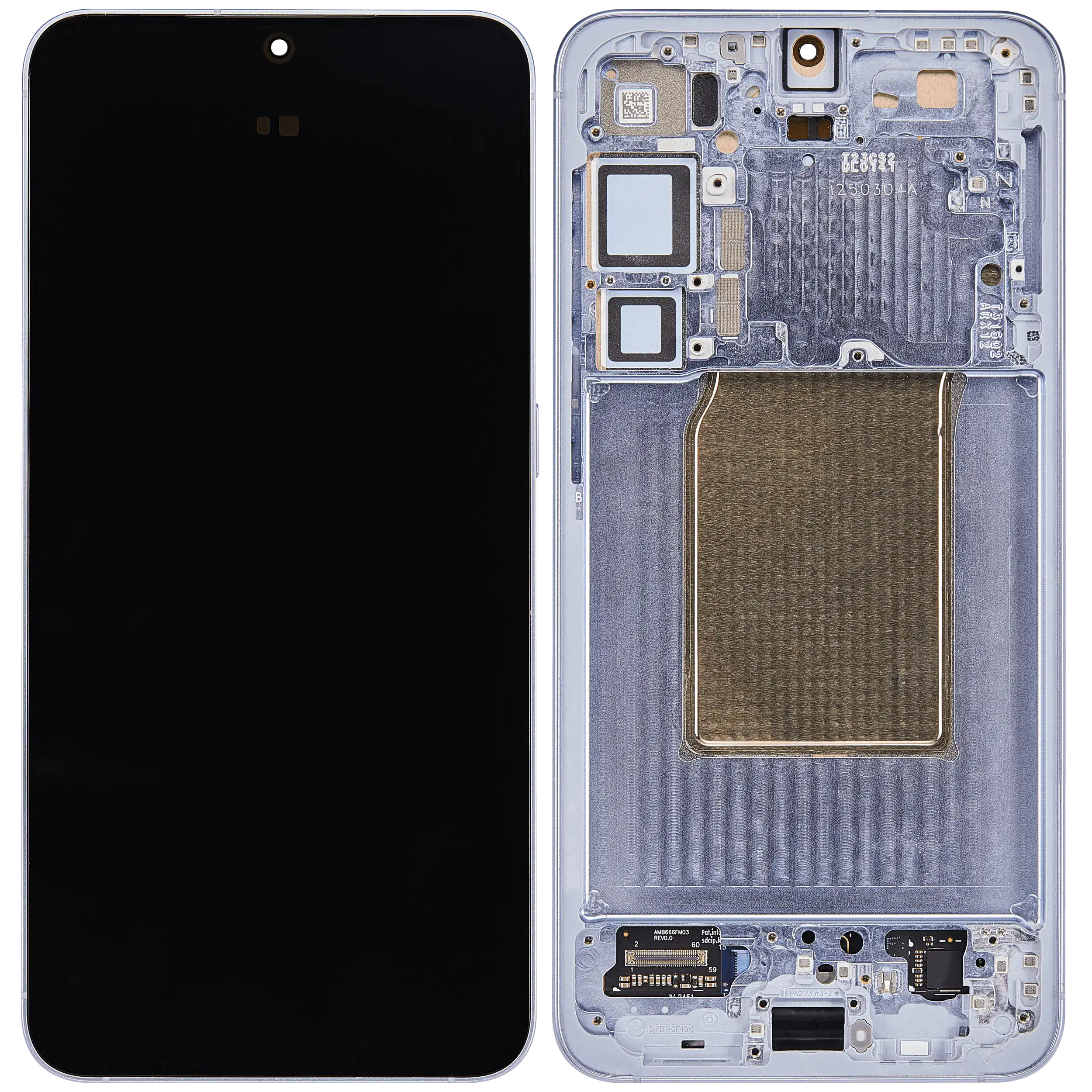 OLED Display mit Rahmen für Samsung Galaxy S25 Plus 5G (US & International Version) (Aftermarket Plus) (120Hz) (Icy Blue) – Bild 2