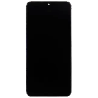 OLED Display mit Rahmen für Samsung Galaxy S25 Plus 5G (US & International Version) (Aftermarket Plus) (120Hz) (Silver Shadow)
