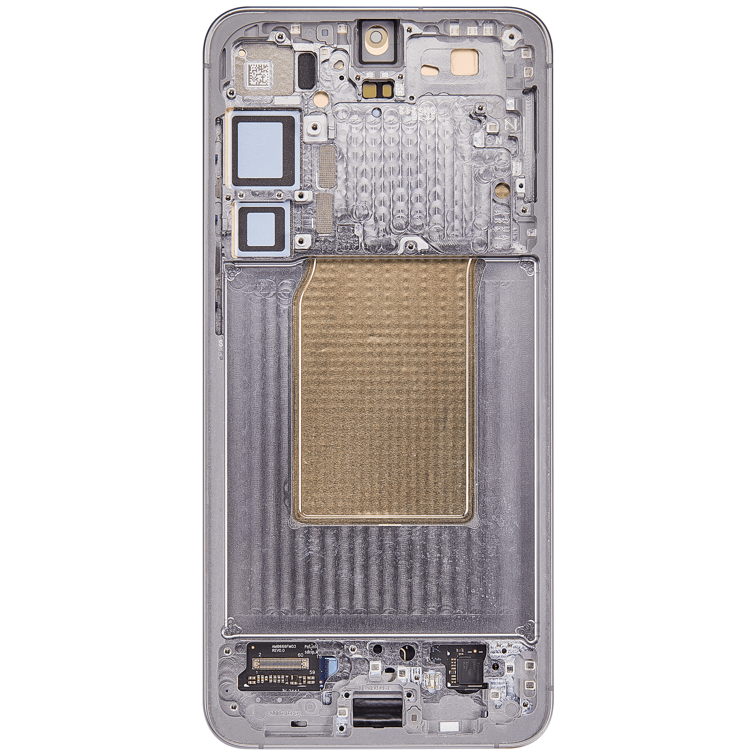 OLED Display mit Rahmen für Samsung Galaxy S25 Plus 5G (US & International Version) (Aftermarket Plus) (120Hz) (Silver Shadow) – Bild 4