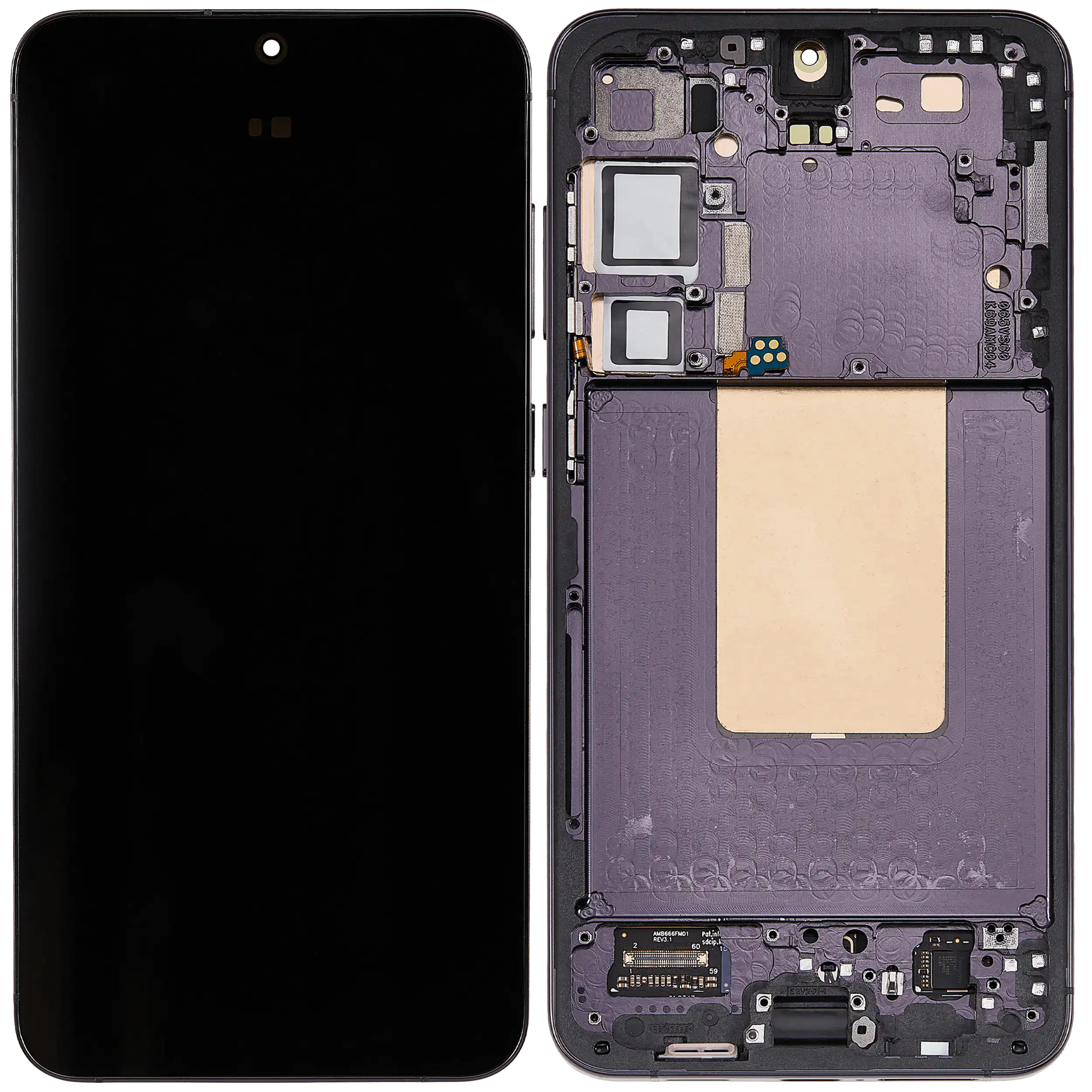 OLED Display mit Rahmen für Samsung Galaxy S24 Plus 5G (US & International Version) (Aftermarket Plus) (120Hz) (Onyx Black) – Bild 2