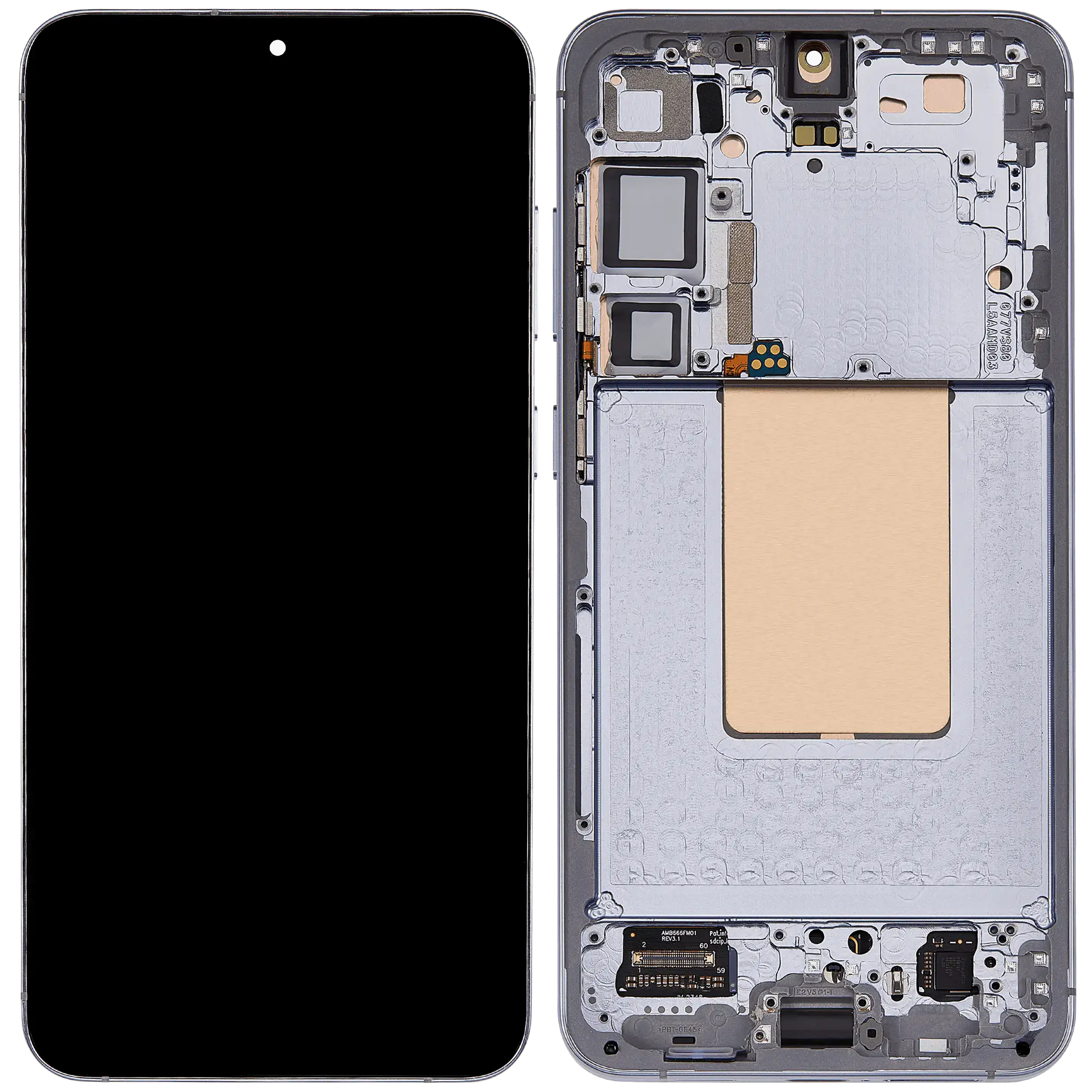 OLED Display mit Rahmen für Samsung Galaxy S24 Plus 5G (US & International Version) (Aftermarket Plus) (120Hz) (Sapphire Blue) – Bild 2