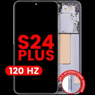 OLED Display mit Rahmen für Samsung Galaxy S24 Plus 5G (US & International Version) (Aftermarket Plus) (120Hz) (Sapphire Blue)